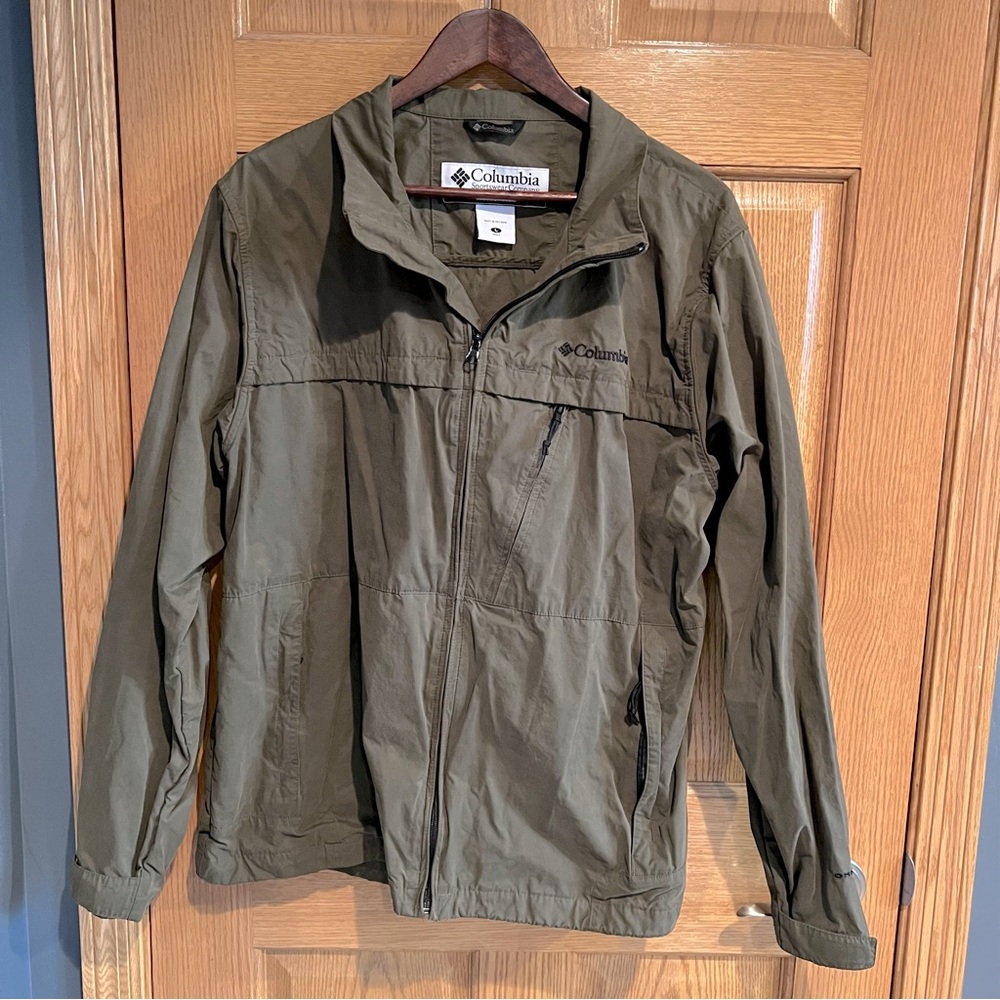 Dark green Columbia Waterproof Rain Jacket